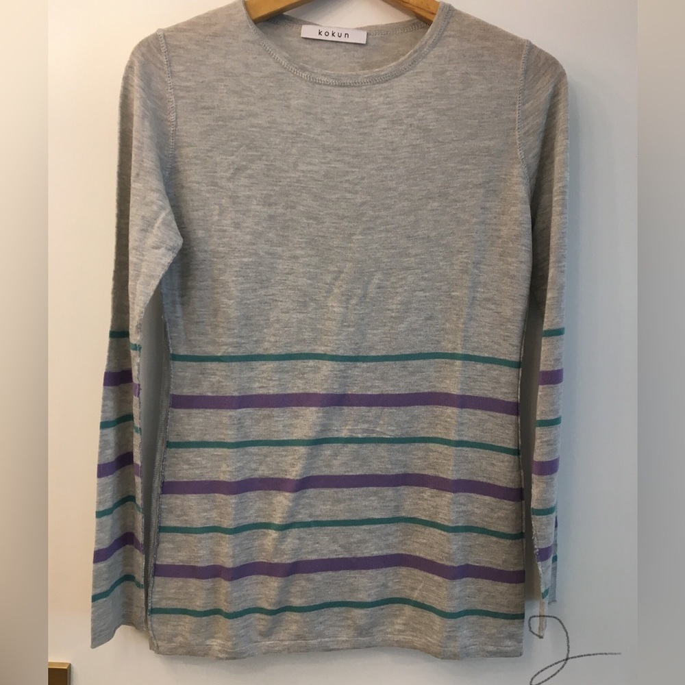 KOKUN striped sweater Sz S